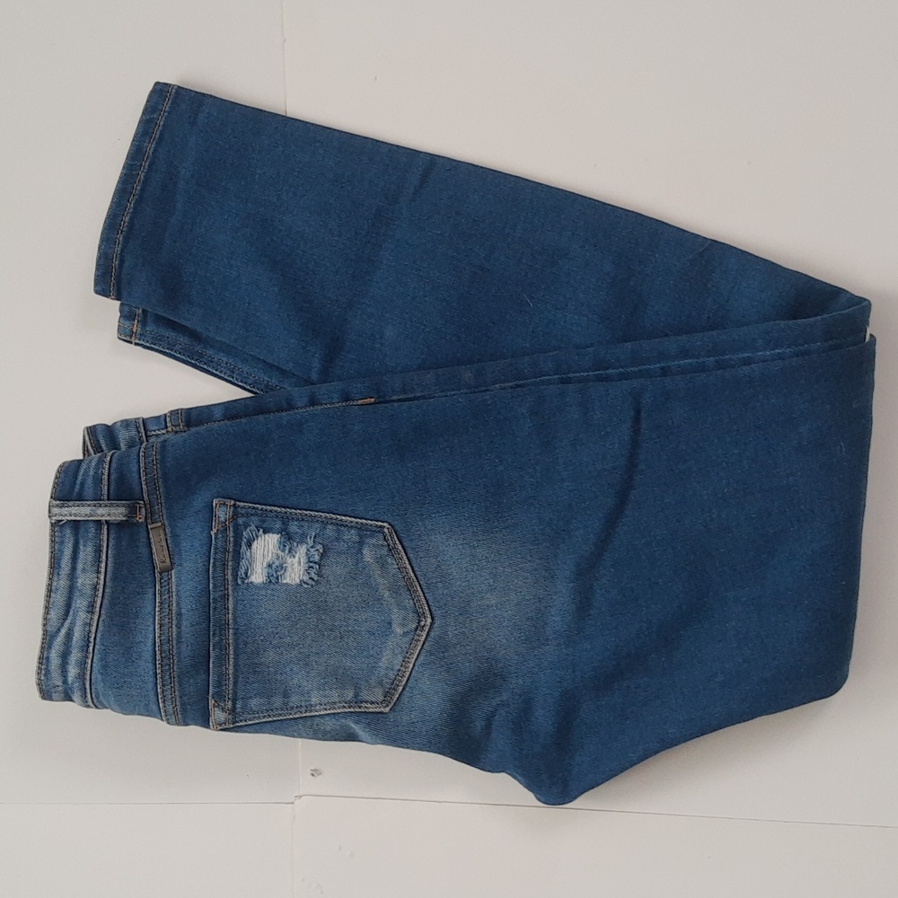 KanCan Women's 7 Distressed High Rise Skinny Jeans